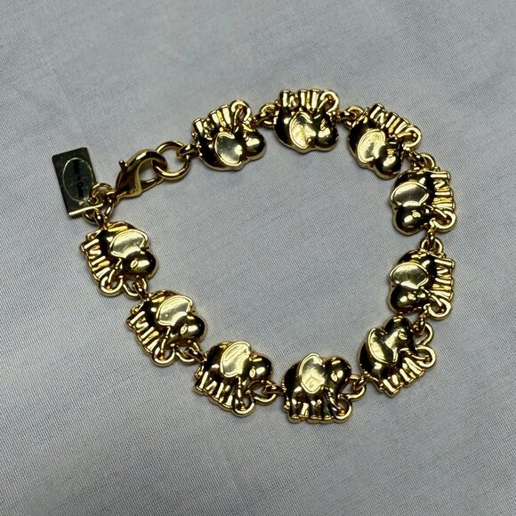 Lilly Pulitzer Jewelry - Lilly Pulitzer Gold Elephant Charm Bracelet EUC